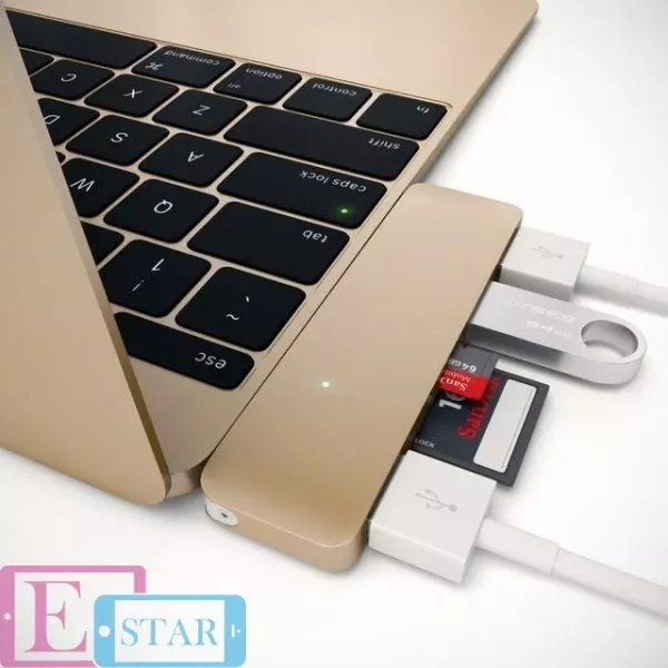 USB-хаб Satechi Type-C USB 3-in-1 Hub Silver (Срібний) ST-TCUHS USB-хаб Satechi Type-C USB 3-in-1 Hub Silver (Срібний) ST-TCUHS