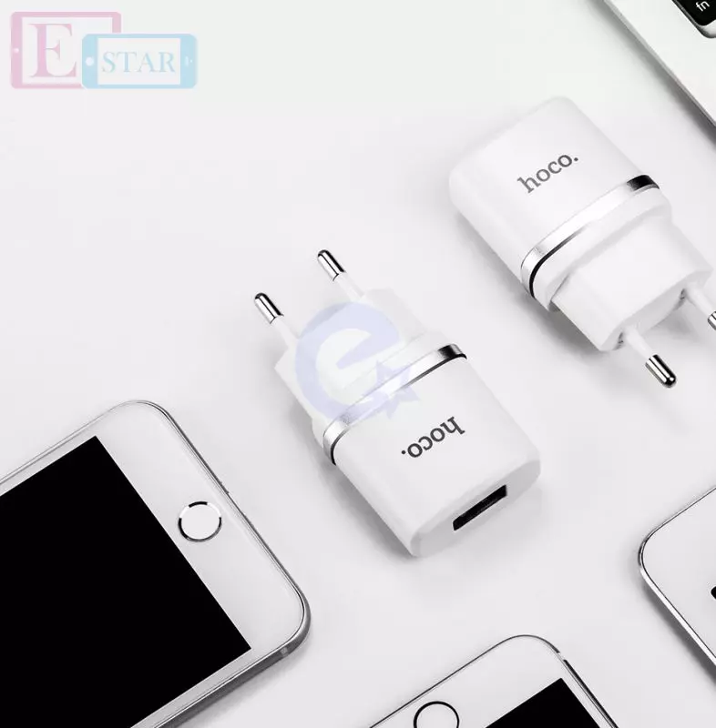 Мережева зарядка для смартфона Hoco C11 Home Charger 1USB + Lightning White (Білий)