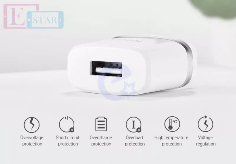 Мережева зарядка для смартфона Hoco C11 Home Charger 1USB + Lightning White (Білий)