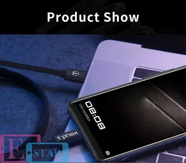 Кабель T-PHOX Speed ​​T-CC811 Type-C to Type-C 2.0 - 1m Black (Чорний) T-CC811 Black