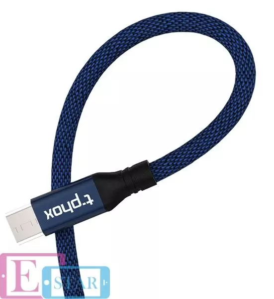 Кабель T-PHOX Speed T-M810 Micro USB - 1.2m Blue (Синій) T-M810 Blue Кабель T-PHOX Speed T-M810 Micro USB - 1.2m Blue (Синій) T-M810 Blue