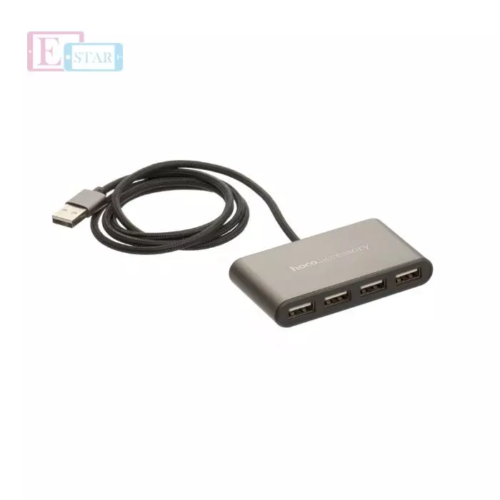 USB хаб Hoco HB3 to 4USB Gray (Сірий) USB хаб Hoco HB3 to 4USB Gray (Сірий)
