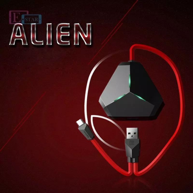 USB хаб Remax RU-U3 Alien 2.0 3USB+OTG Black/Red (Чорний/Червоний)
