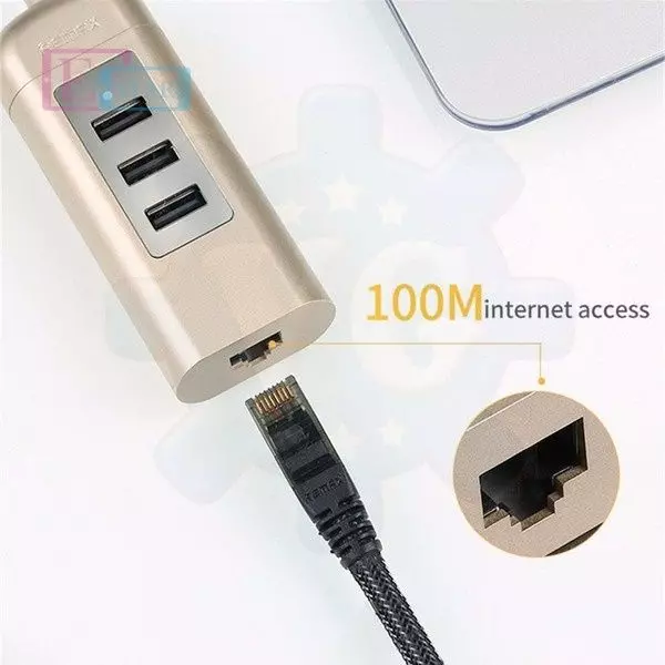 USB хаб Remax RU-U4 Cati Type-C 2.0 3USB With Gigabit Ethrenet Port Gold (Золотой) USB хаб Remax RU-U4 Cati Type-C 2.0 3USB With Gigabit Ethrenet Port Gold (Золотой)