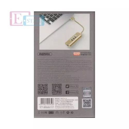 USB хаб Remax RU-U4 Cati Type-C 2.0 3USB With Gigabit Ethrenet Port Gold (Золотой) USB хаб Remax RU-U4 Cati Type-C 2.0 3USB With Gigabit Ethrenet Port Gold (Золотой)