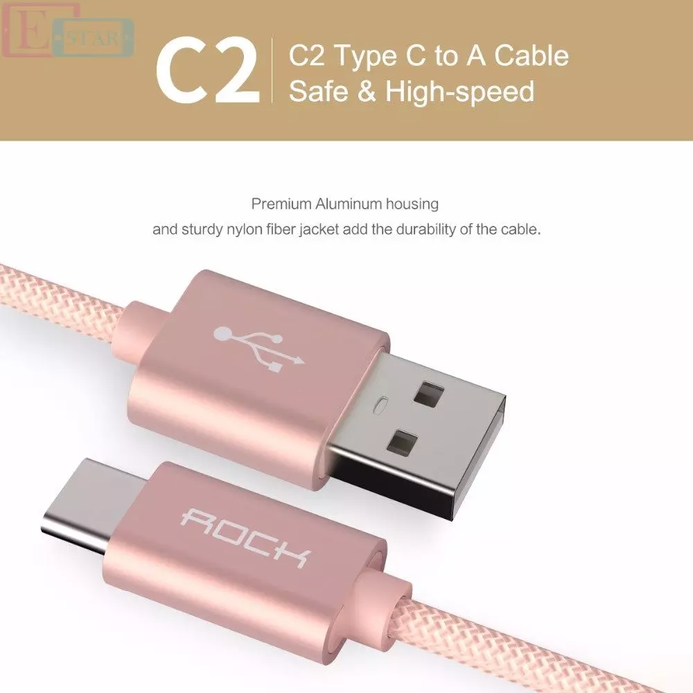 Высокоскоростной кабель для зарядки и передачи данных Rock USB - Type C для смартфонов и телефона 1.8 м Rose Gray (Серый) Высокоскоростной кабель для зарядки и передачи данных Rock USB - Type C для смартфонов и телефона 1.8 м Rose Gray (Серый)