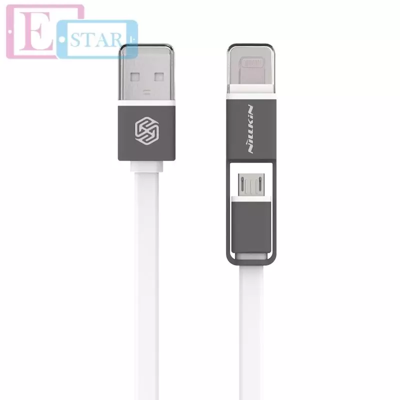 Высокоскоростной кабель для зарядки и передачи данных USB MicroUsb Nillkin Plus для смартфонов и телефона 1,2 м White (Белый) Высокоскоростной кабель для зарядки и передачи данных USB MicroUsb Nillkin Plus для смартфонов и телефона 1,2 м White (Белый)