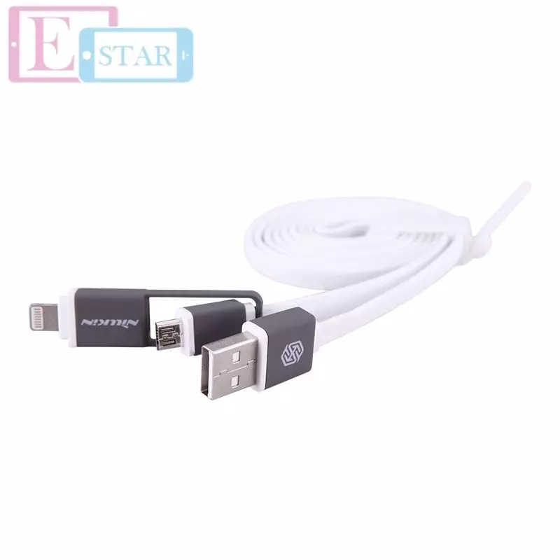 Высокоскоростной кабель для зарядки и передачи данных USB MicroUsb Nillkin Plus для смартфонов и телефона 1,2 м White (Белый) Высокоскоростной кабель для зарядки и передачи данных USB MicroUsb Nillkin Plus для смартфонов и телефона 1,2 м White (Белый)