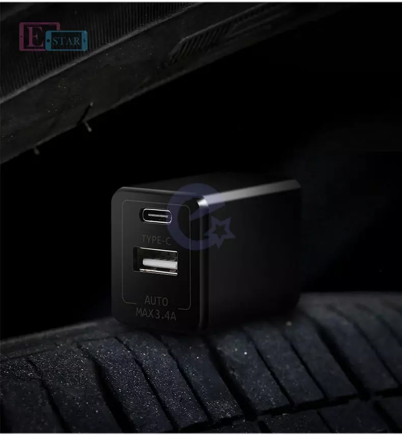 Зарядная станция Benks Banks Mini USB Charger type-c port для смартфонов и телефонов от розетки 220В Black (Черный) TC-075CA