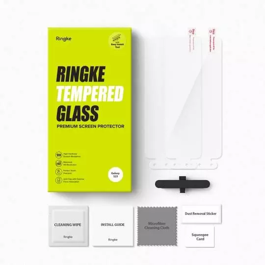 Защитное стекло Ringke TG (2 шт. в комплекте) для Samsung Galaxy S23 Plus Clear (Прозрачный)