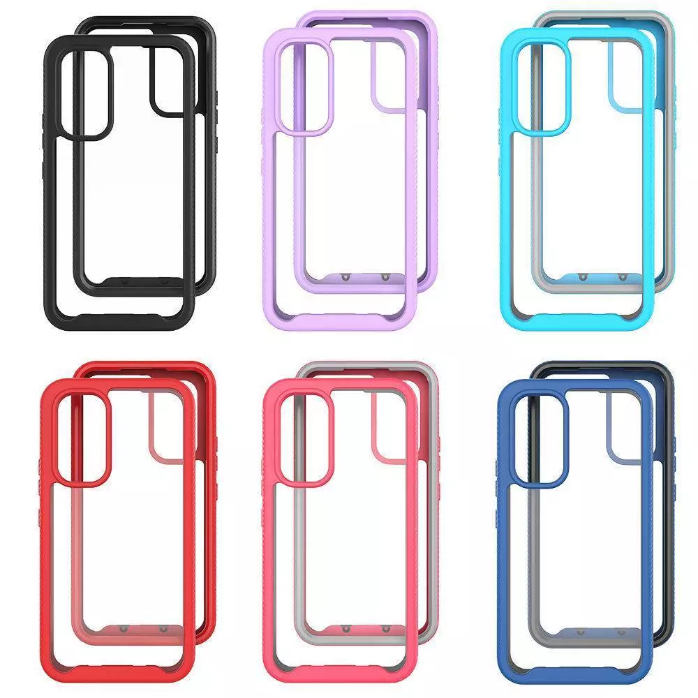 Противоударный чехол бампер для Samsung Galaxy S23 Ultra Anomaly Hybrid 360 Sky Blue / Grey (Небесно Синий / Серый)