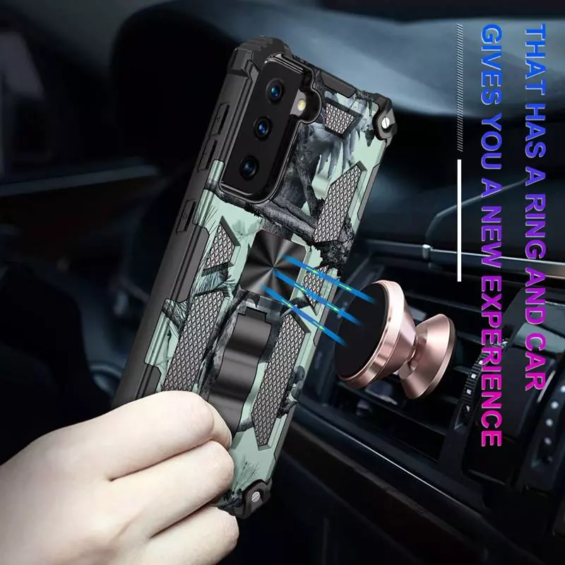 Противоударный чехол бампер для Motorola Moto E13 Anomaly Hybrid Armor (встроенная подставка) Blue (Синий)