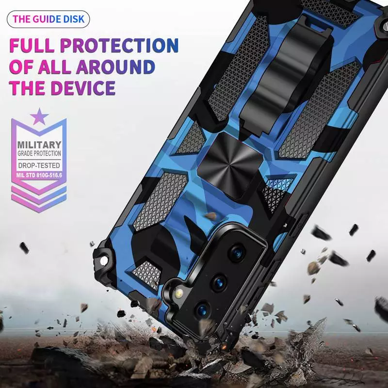 Протиударний чохол бампер для Motorola Moto E13 Anomaly Hybrid Armor (вбудована підставка) Camo / Green (Камуфляж / Зелений)