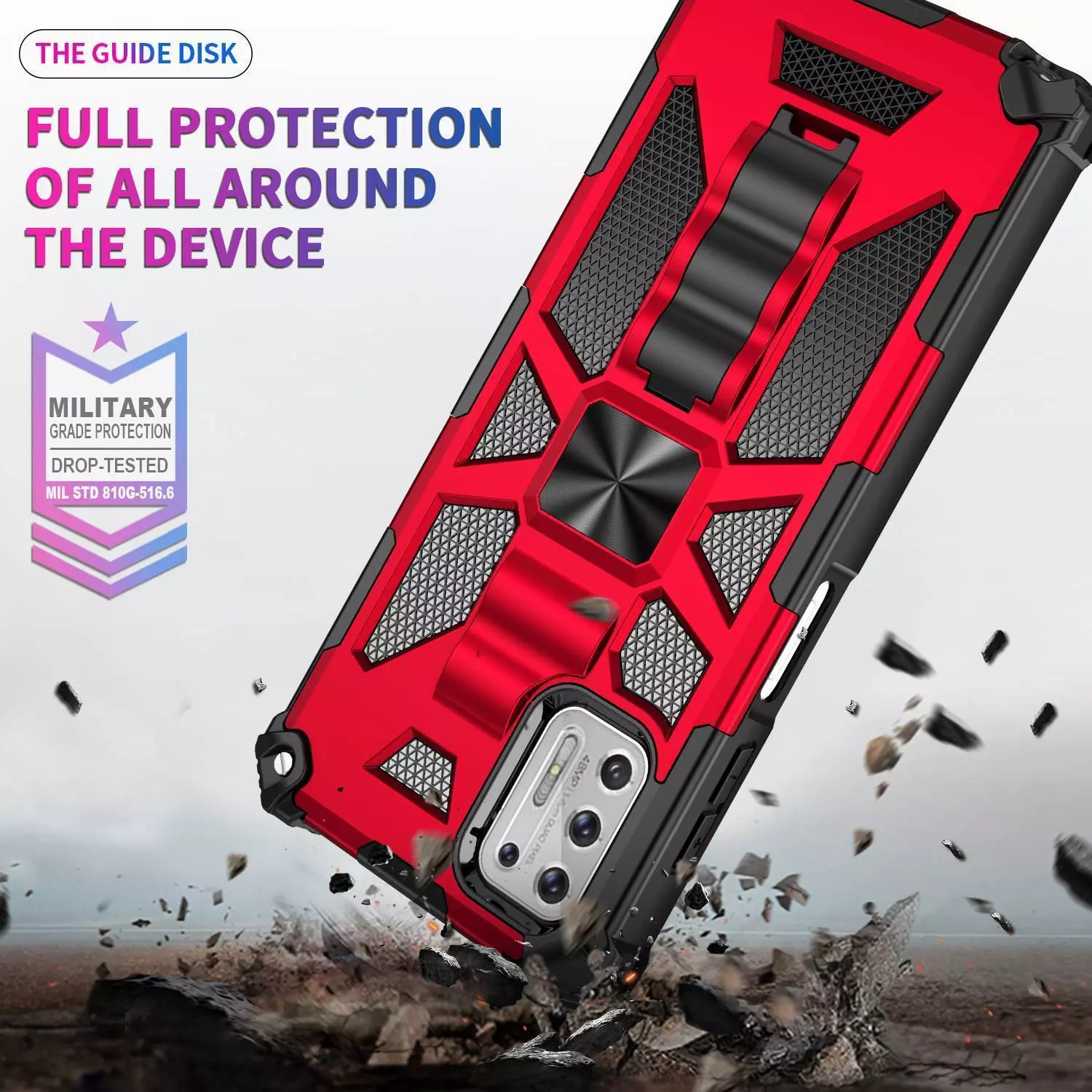 Протиударний чохол бампер для Realme C33 / C33 2023 Anomaly Hybrid Armor (вбудована підставка) Army Green (Армійський Зелений)