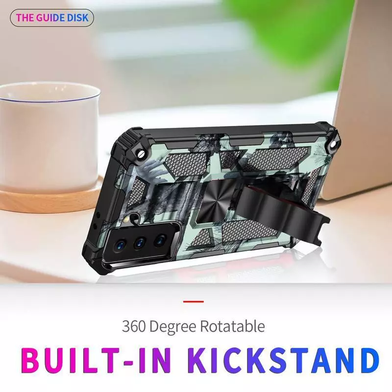 Протиударний чохол бампер для Xiaomi Redmi A1 Plus / Redmi A2+ Anomaly Hybrid Armor (вбудована підставка) Army Green (Армійський Зелений)