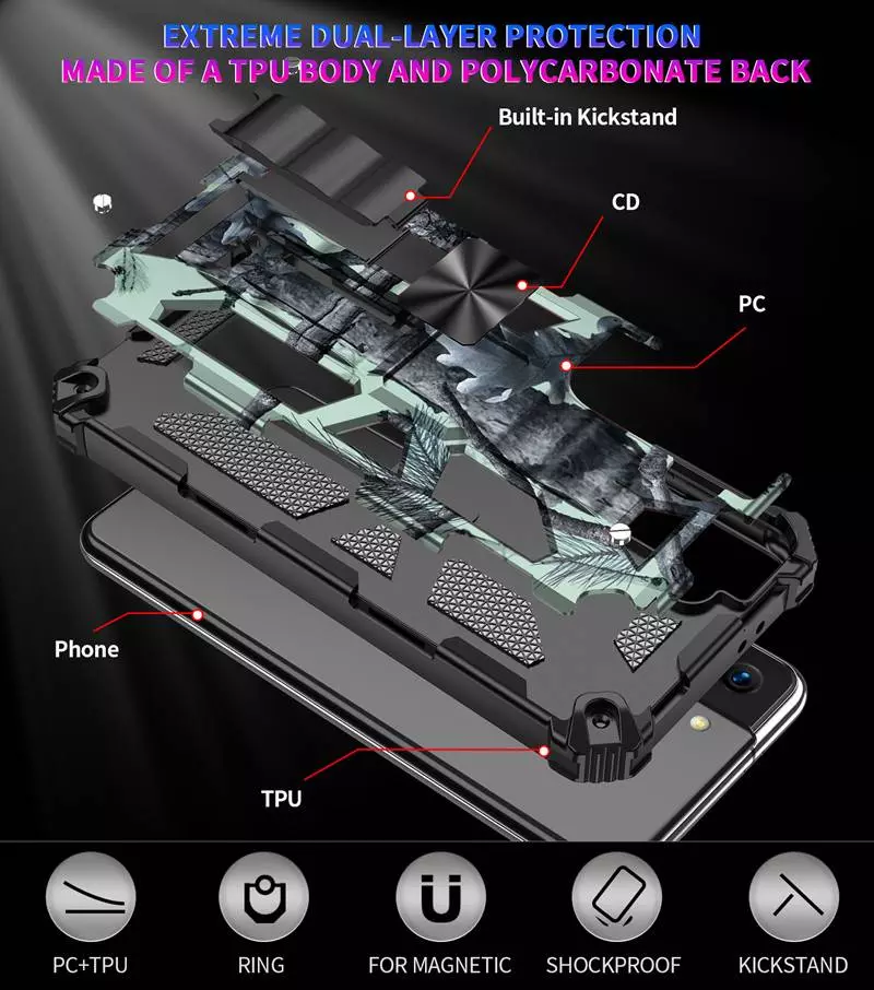 Протиударний чохол бампер для ZTE Blade V40 Pro Anomaly Hybrid Armor (вбудована підставка) Camo / Blue (Камуфляж / Синій) Протиударний чохол бампер для ZTE Blade V40 Pro Anomaly Hybrid Armor (вбудована підставка) Camo / Blue (Камуфляж / Синій)