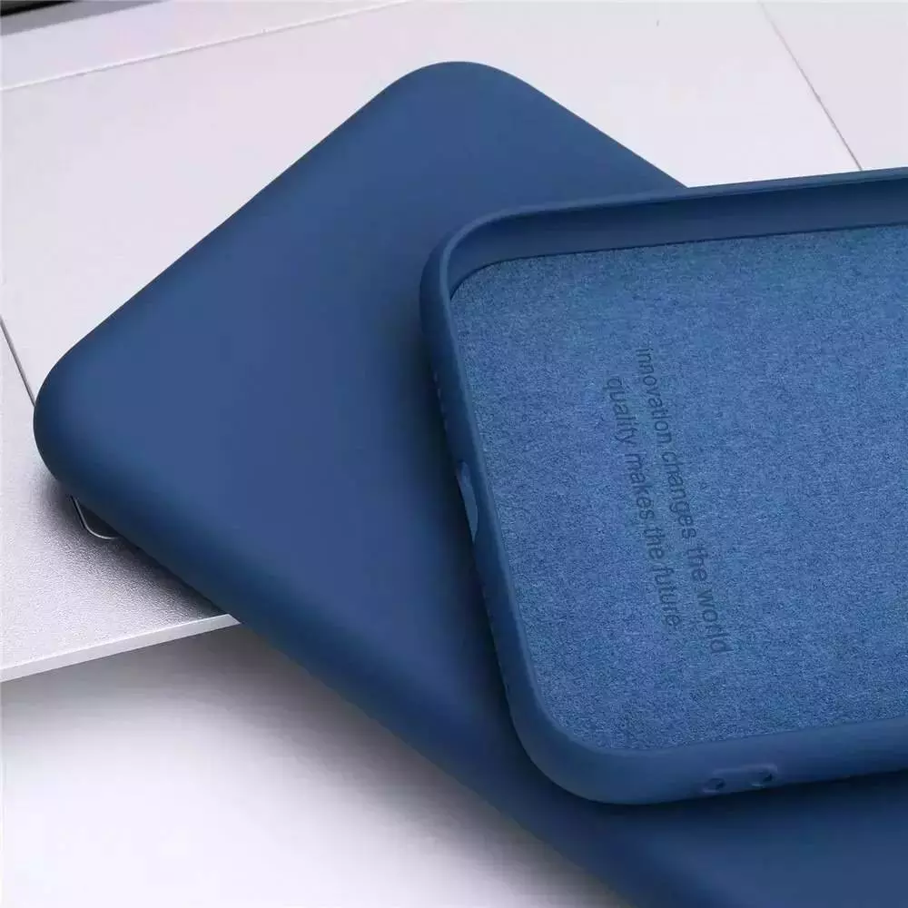 Чехол бампер для Nokia C12 Anomaly Silicone (с микрофиброй) Blue (Синий)