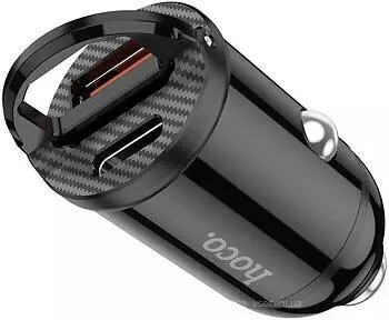 Адаптер автомобільний Hoco Type-C to Lightning Cable Link car charger NZ2 1USB/1Type-C, QC/PD, 30W Black (Чорний) Адаптер автомобільний Hoco Type-C to Lightning Cable Link car charger NZ2 1USB/1Type-C, QC/PD, 30W Black (Чорний)