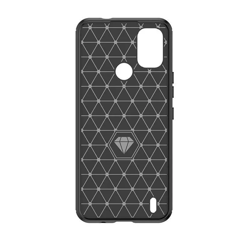 Противоударный чехол бампер для Motorola Moto E13 iPaky Carbon Fiber Blue (Синий)