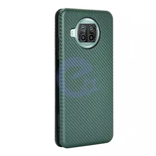Чехол книжка для Xiaomi Mi 11 Lite / 11 Lite 5G NE Anomaly Carbon Book Green (Зеленый)