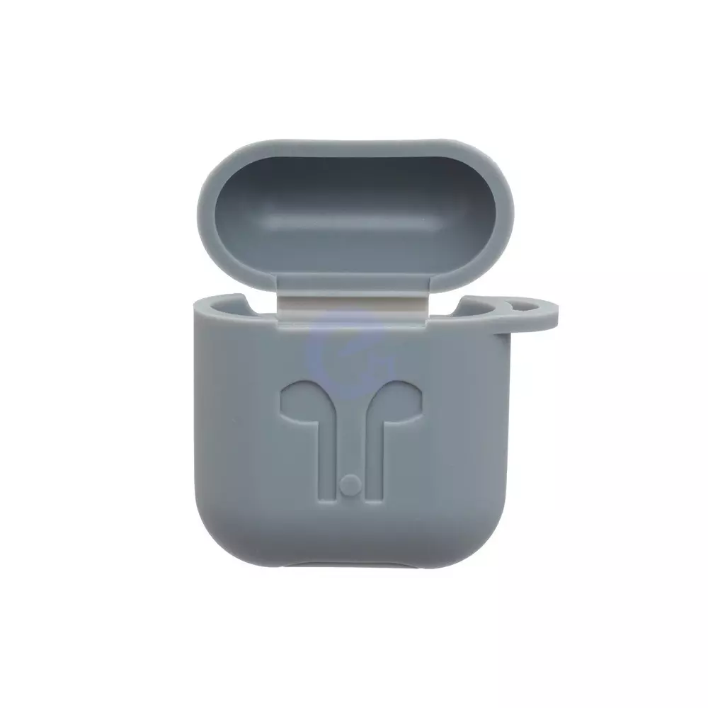 Чохол + карабін Anomaly для навушників Apple AirPods Waterproof Silicone Case Grey (Сірий)