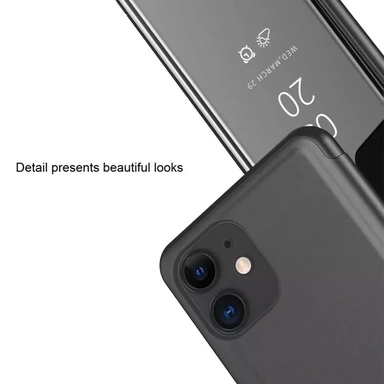 Інтерактивна чохол книжка для iPhone 12 / 12 Pro Anomaly Clear View Silver (Сріблястий)