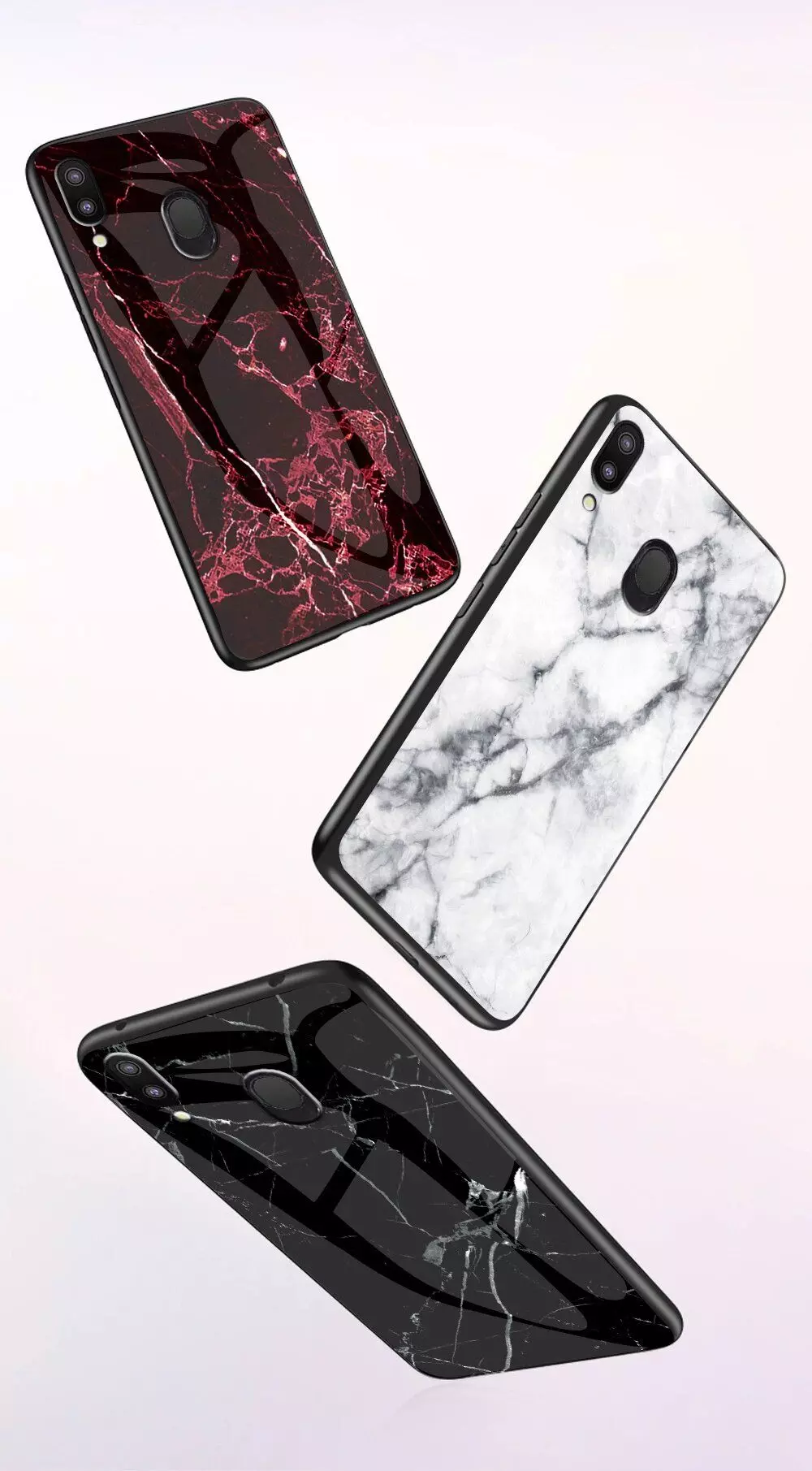 Чехол бампер для Samsung Galaxy A20 / Galaxy A30 Anomaly Cosmo Black / White (Черный / Белый)