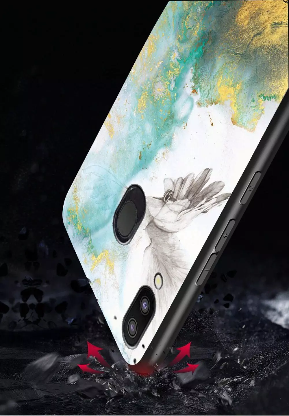 Чехол бампер для Samsung Galaxy M20 Anomaly Cosmo White (Белый) Чехол бампер для Samsung Galaxy M20 Anomaly Cosmo White (Белый)