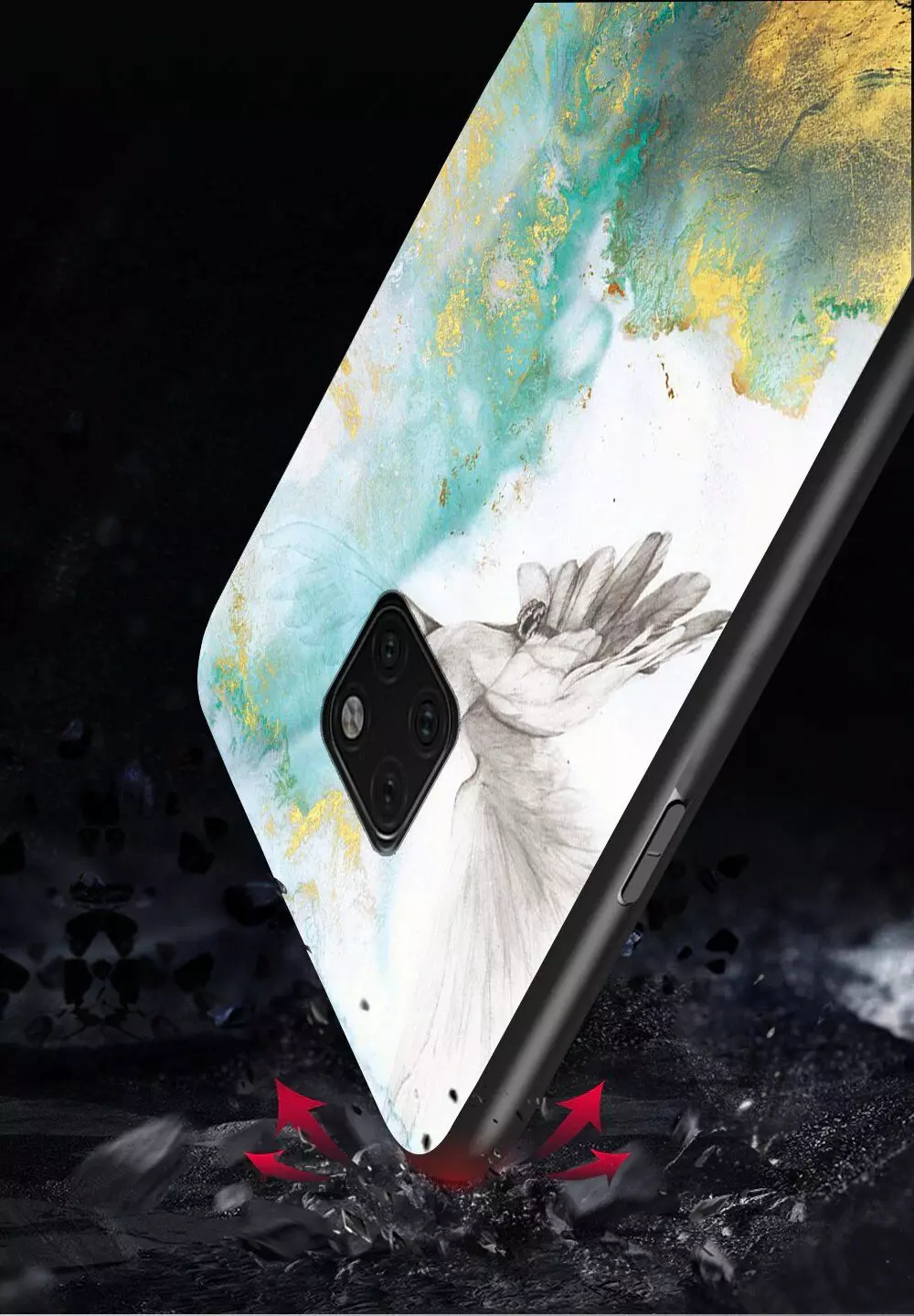 Чехол бампер для Huawei Mate 20 Pro Anomaly Cosmo White (Белый)