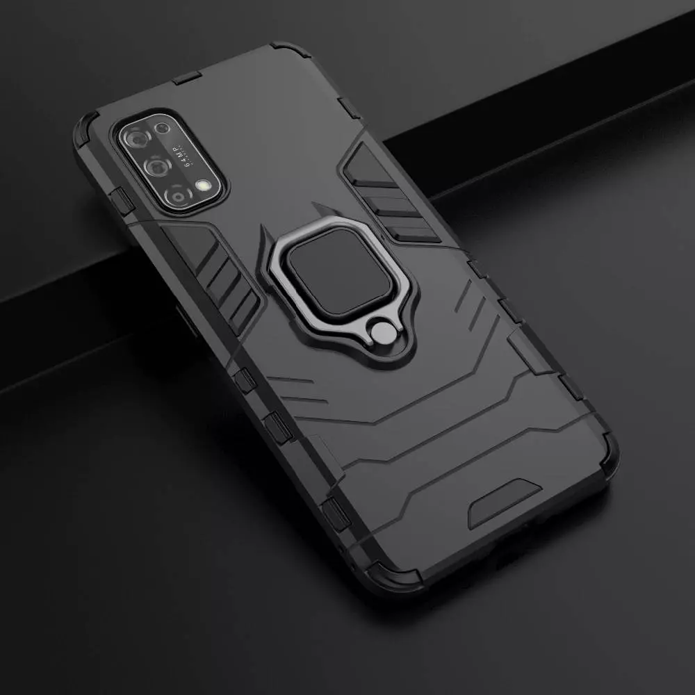 Чохол бампер для Realme 7 Pro Anomaly Defender S (з кільцем-тримачем) Black (Чорний) Чохол бампер для Realme 7 Pro Anomaly Defender S (з кільцем-тримачем) Black (Чорний)