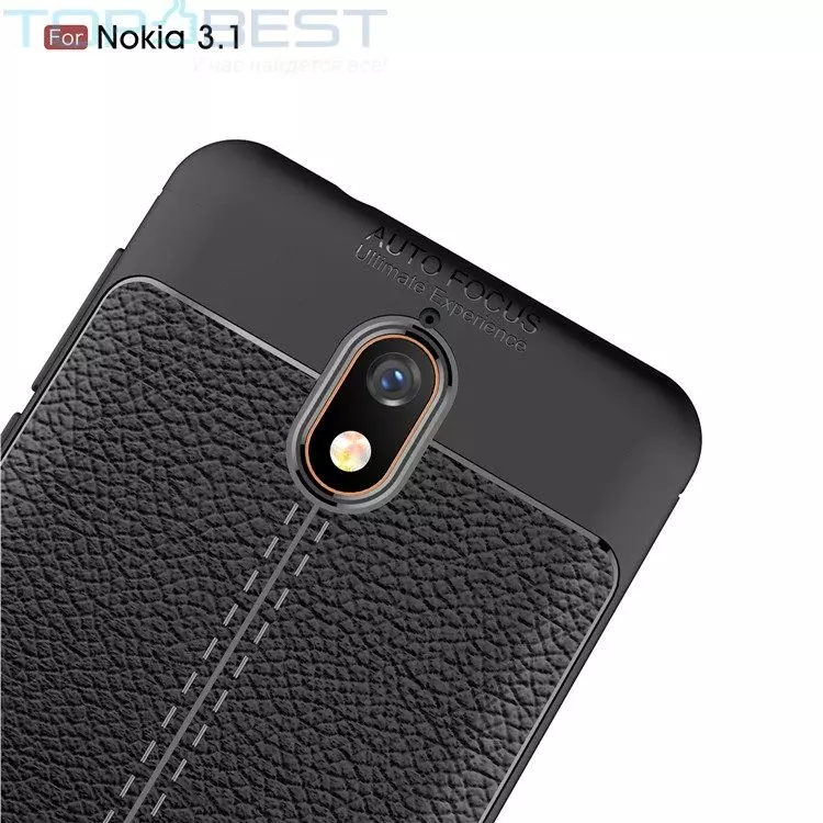 Чехол бампер для Nokia 3.1 Anomaly Leather Fit Grey (Серый)