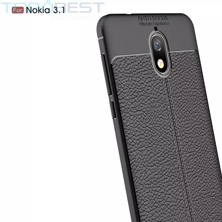 Чехол бампер для Nokia 3.1 Anomaly Leather Fit Grey (Серый)