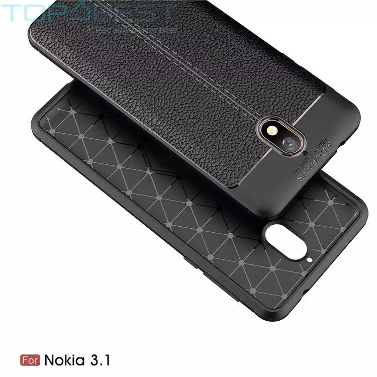 Чехол бампер для Nokia 3.1 Anomaly Leather Fit Grey (Серый)