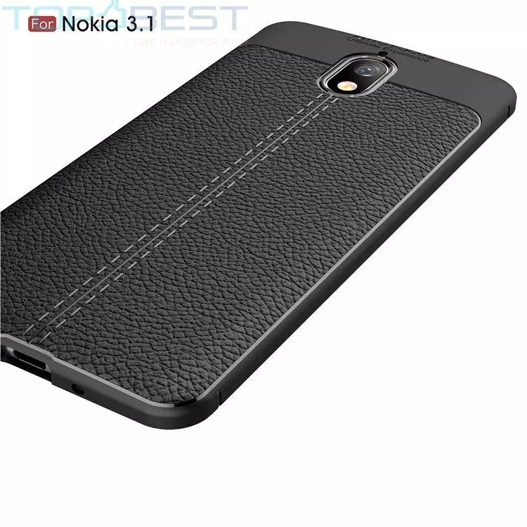 Чехол бампер для Nokia 3.1 Anomaly Leather Fit Grey (Серый)