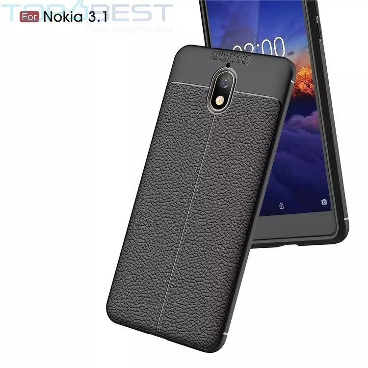 Чехол бампер для Nokia 3.1 Anomaly Leather Fit Grey (Серый)