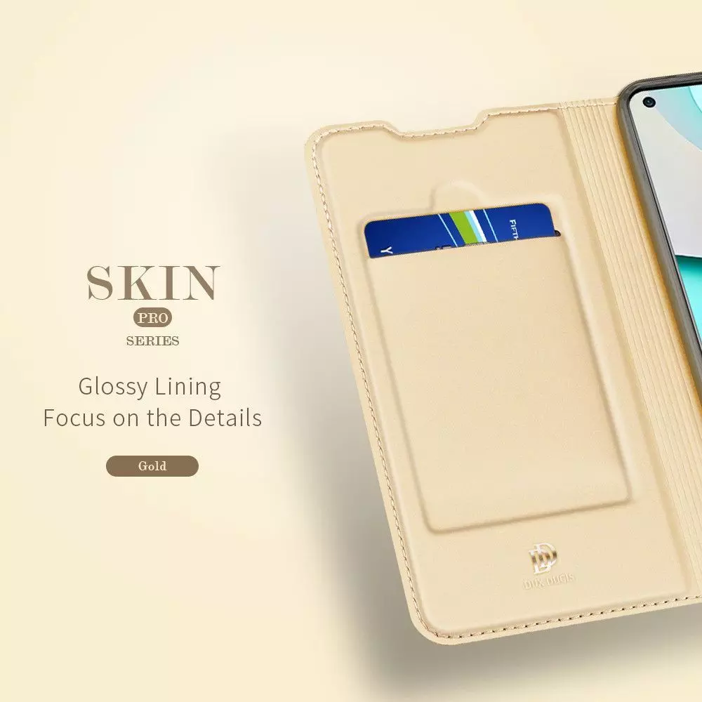 Чехол книжка для Xiaomi Redmi Note 9T Dux Ducis Skin Pro Rose Gold (Розовое Золото)