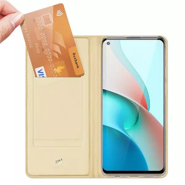 Чехол книжка для Xiaomi Redmi Note 9T Dux Ducis Skin Pro Rose Gold (Розовое Золото)