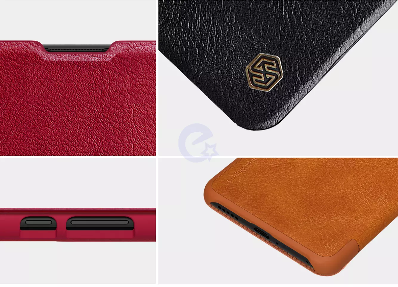 Чехол книжка Nillkin Qin для Huawei P40 Black (Черный)