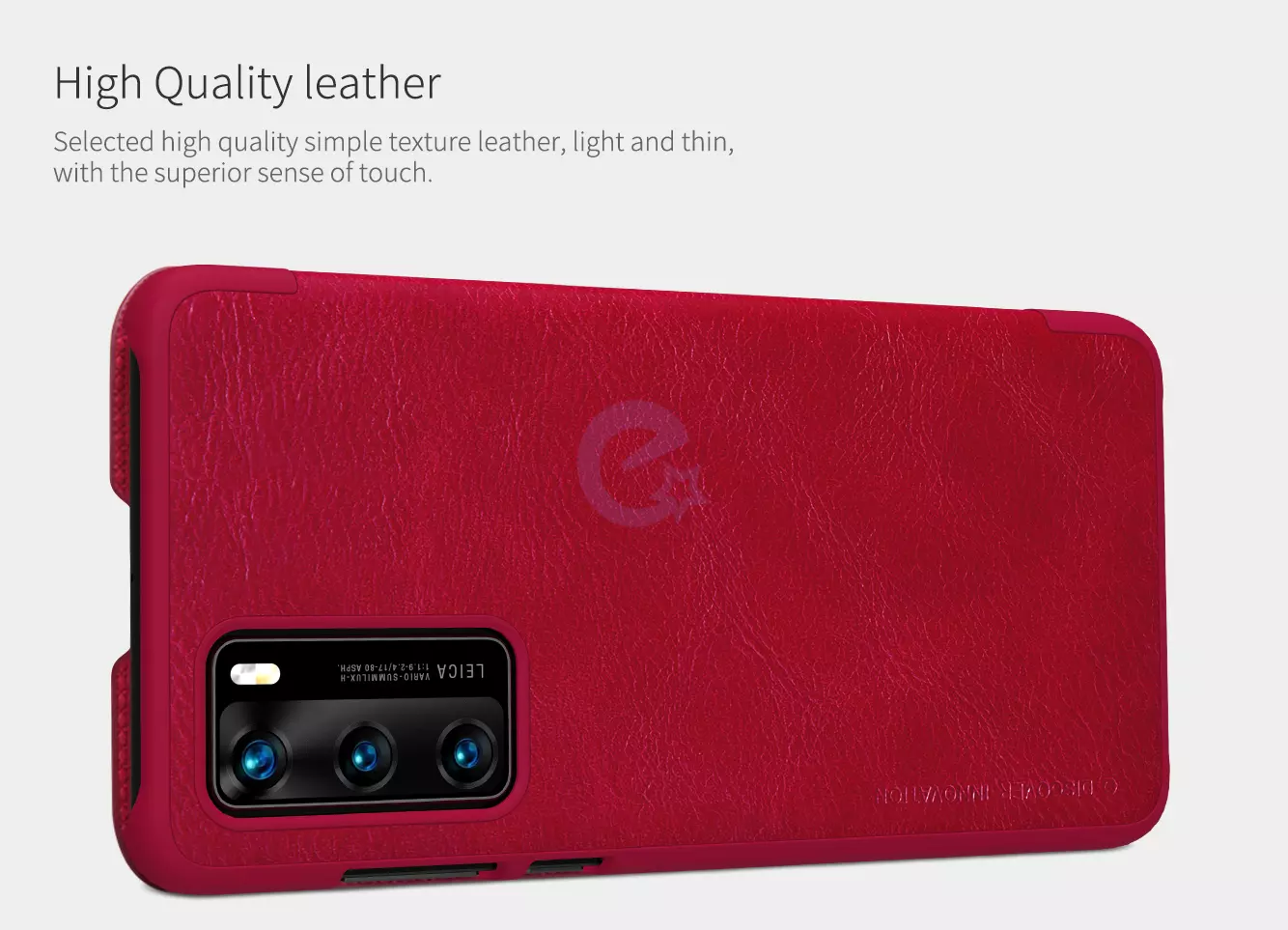 Чехол книжка Nillkin Qin для Huawei P40 Black (Черный)