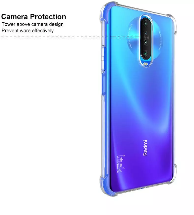 Противоударный чехол бампер для Xiaomi Poco X2 / Redmi K30 Imak Shock Transparent (Прозрачный)