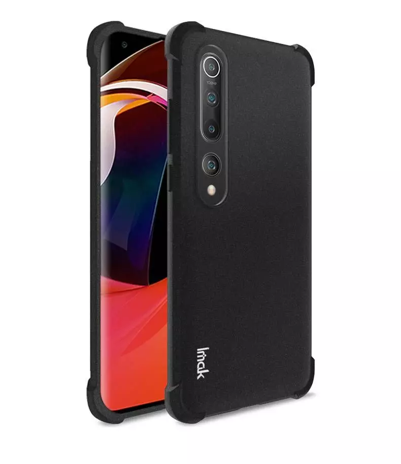 Противоударный чехол бампер для Xiaomi Mi10 / Mi10 Pro Imak Shock Matte Black (Матовый Черный)