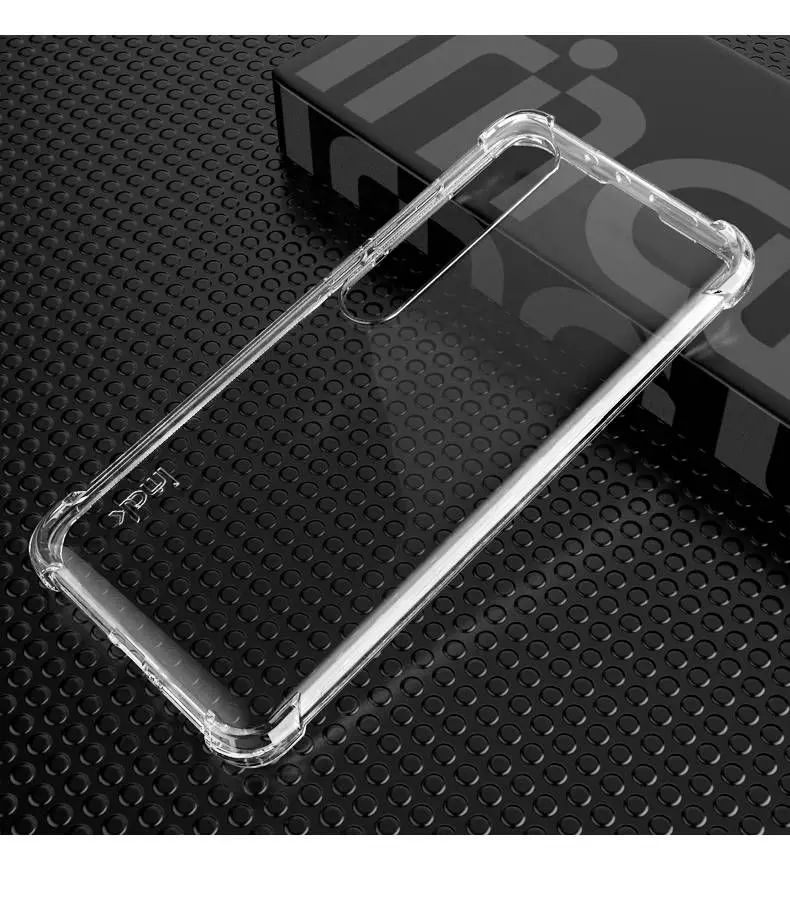 Противоударный чехол бампер для Xiaomi Mi10 / Mi10 Pro Imak Shock Matte Black (Матовый Черный)