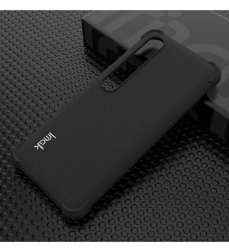 Противоударный чехол бампер для Xiaomi Mi10 / Mi10 Pro Imak Shock Matte Black (Матовый Черный)