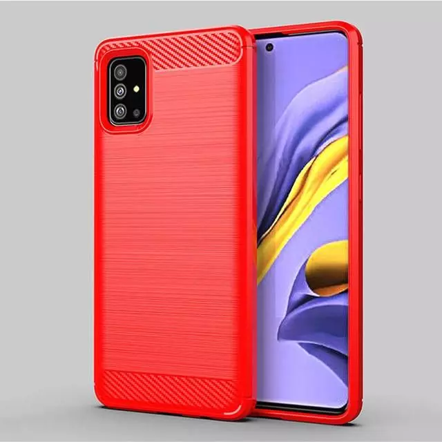 Протиударний чохол бампер для Samsung Galaxy A51 iPaky Carbon Fiber Red (Червоний) Протиударний чохол бампер для Samsung Galaxy A51 iPaky Carbon Fiber Red (Червоний)