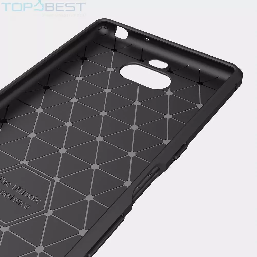 Протиударний чохол бампер для Sony Xperia 10 iPaky Carbon Fiber Black (Чорний)