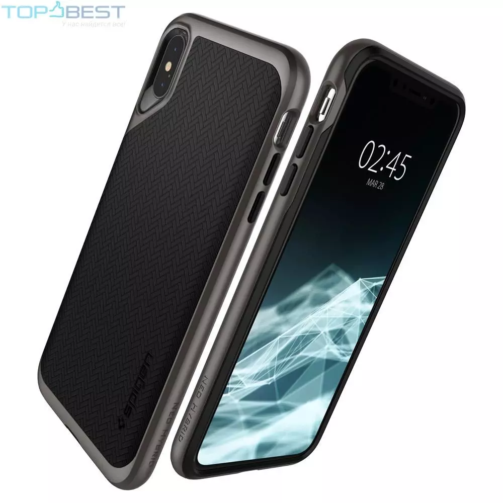 Противоударный чехол бампер Spigen Neo Hybrid для iPhone Xs Max Gunmetal (Оружейный Метал) Противоударный чехол бампер Spigen Neo Hybrid для iPhone Xs Max Gunmetal (Оружейный Метал)