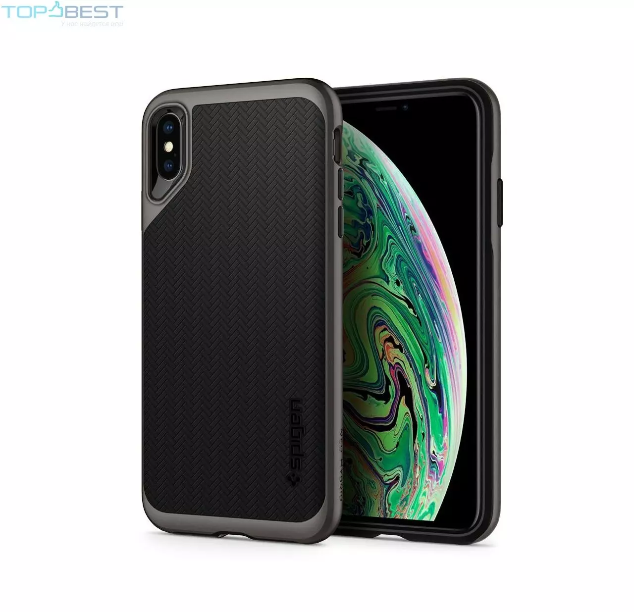 Противоударный чехол бампер Spigen Neo Hybrid для iPhone Xs Max Gunmetal (Оружейный Метал) Противоударный чехол бампер Spigen Neo Hybrid для iPhone Xs Max Gunmetal (Оружейный Метал)
