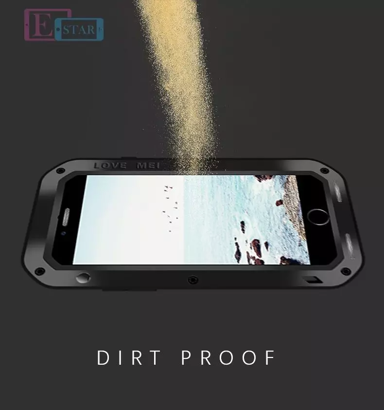 Противоударный чехол бампер Love Mei PowerFull (Со стеклом) для iPhone 7 / iPhone 8 / iPhone SE 2020 / iPhone SE 2022 Yellow (Желтый)