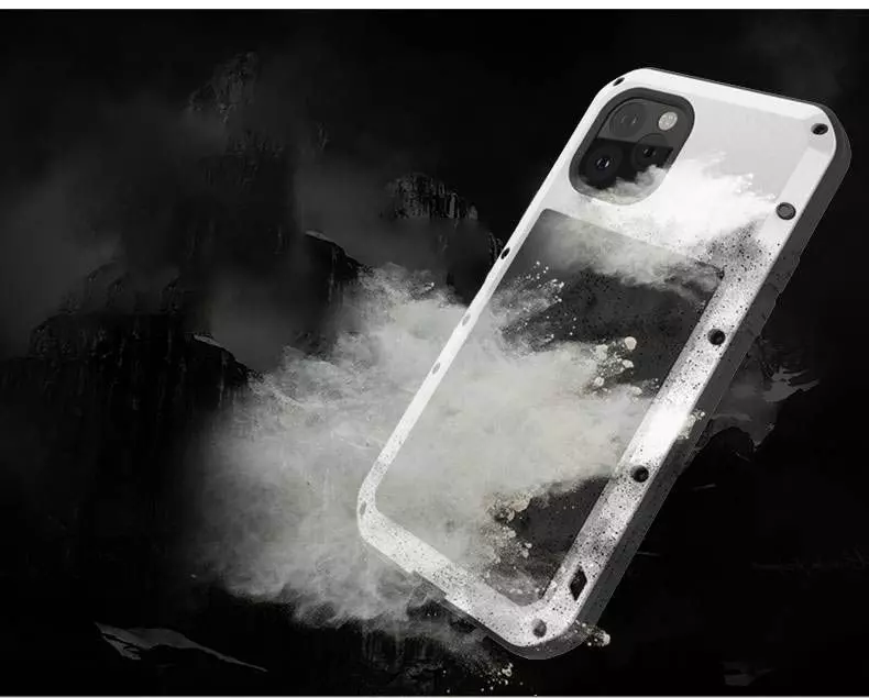 Протиударний чохол бампер Love Mei PowerFull (Зі склом) для iPhone 11 Pro Red (Червоний)