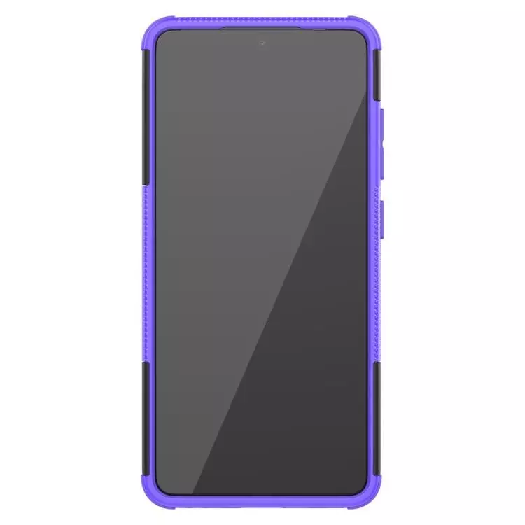 Противоударный чехол бампер для Samsung Galaxy A52 / A52s Nevellya Case (встроенная подставка) Purple (Пурпурный)
